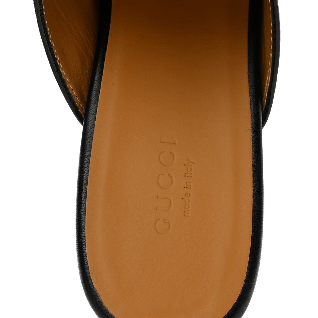 Glamour Calfskin Guccissima Womens Princetown Slippers 38 Black