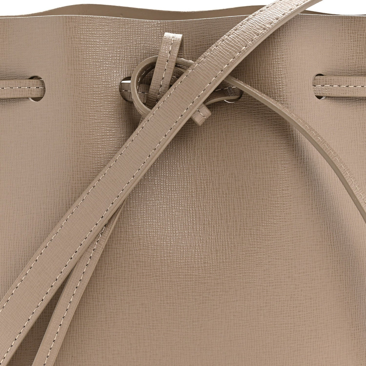 Saffiano Mini Mini Bucket Bag Beige