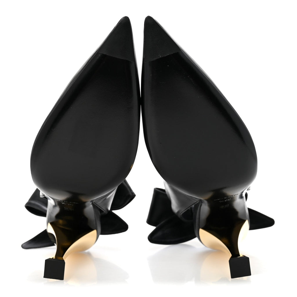 Calfskin Beauw Slingback Pumps  36.5 Black