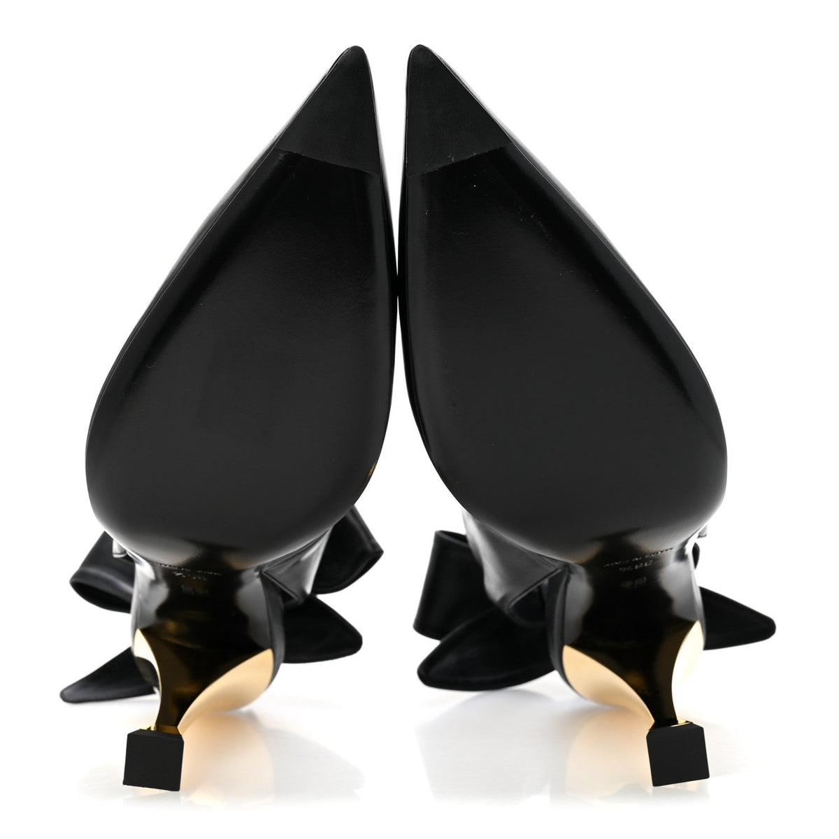 Calfskin Beauw Slingback Pumps  36.5 Black