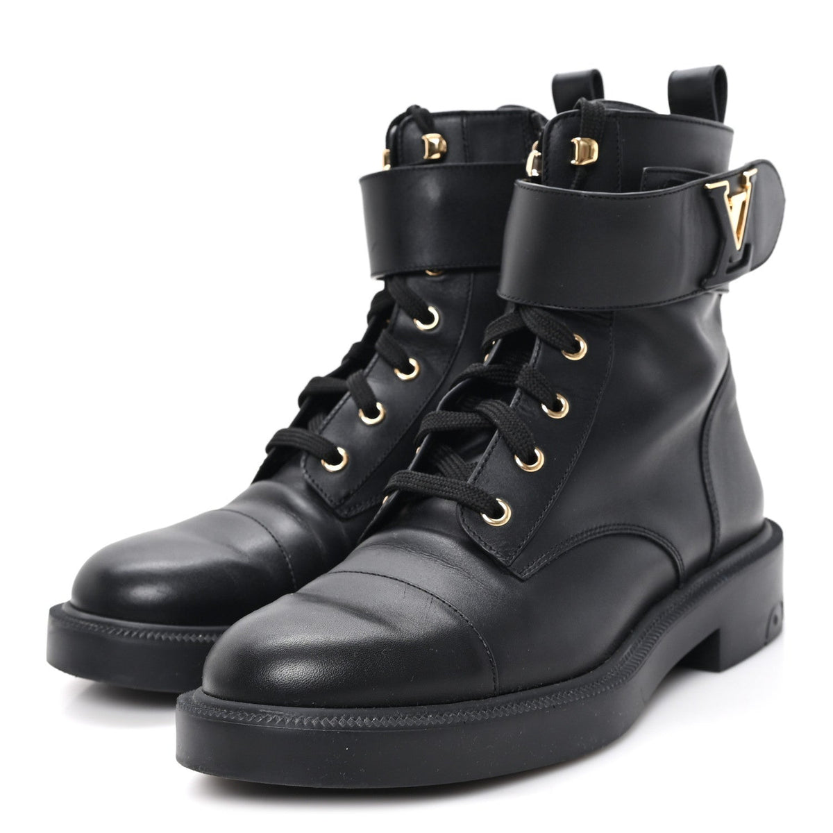 Calfskin Territory Flat Ranger Boots 38 Black