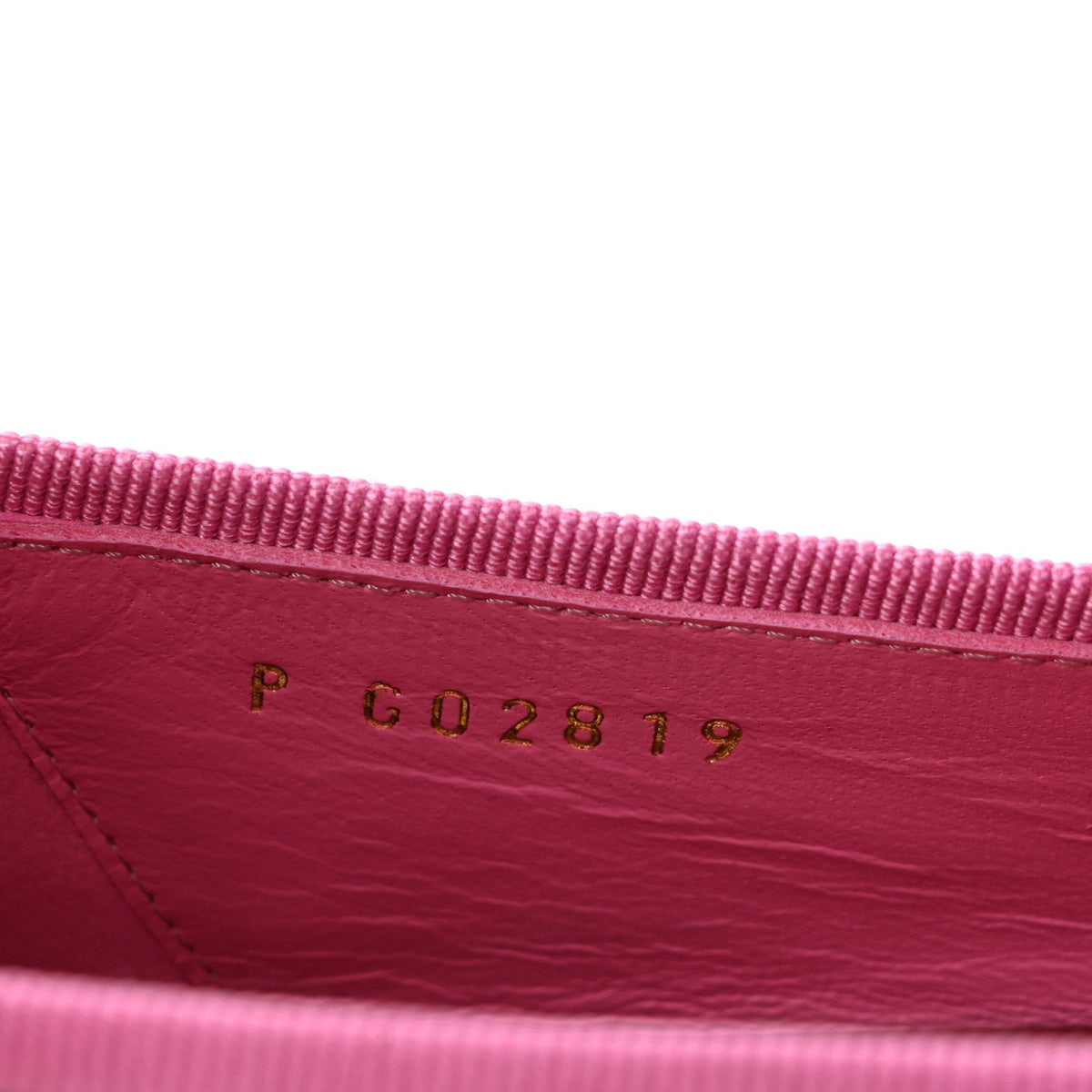 Iridescent Crocodile Embossed Calfskin Ballet Flats 38.5 Pink