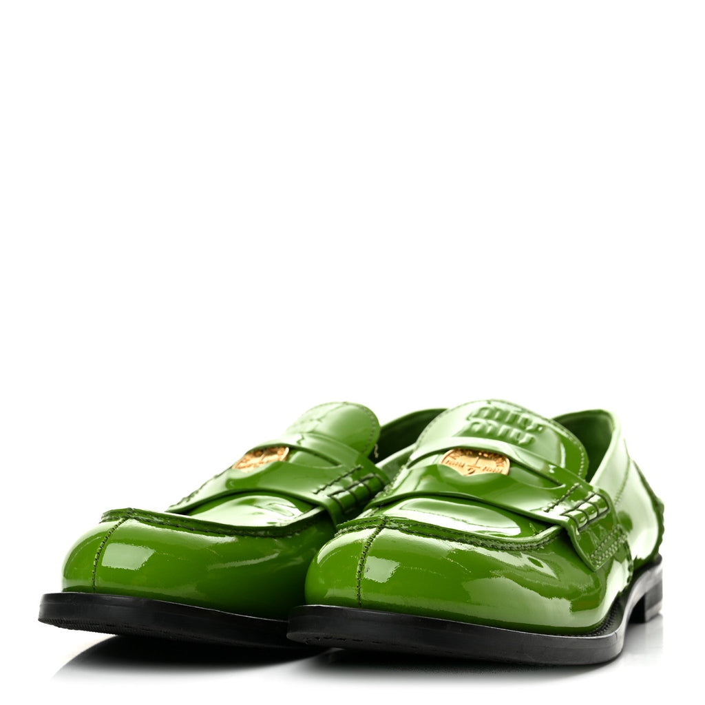 Patent Penny Loafer 37 Apple Green