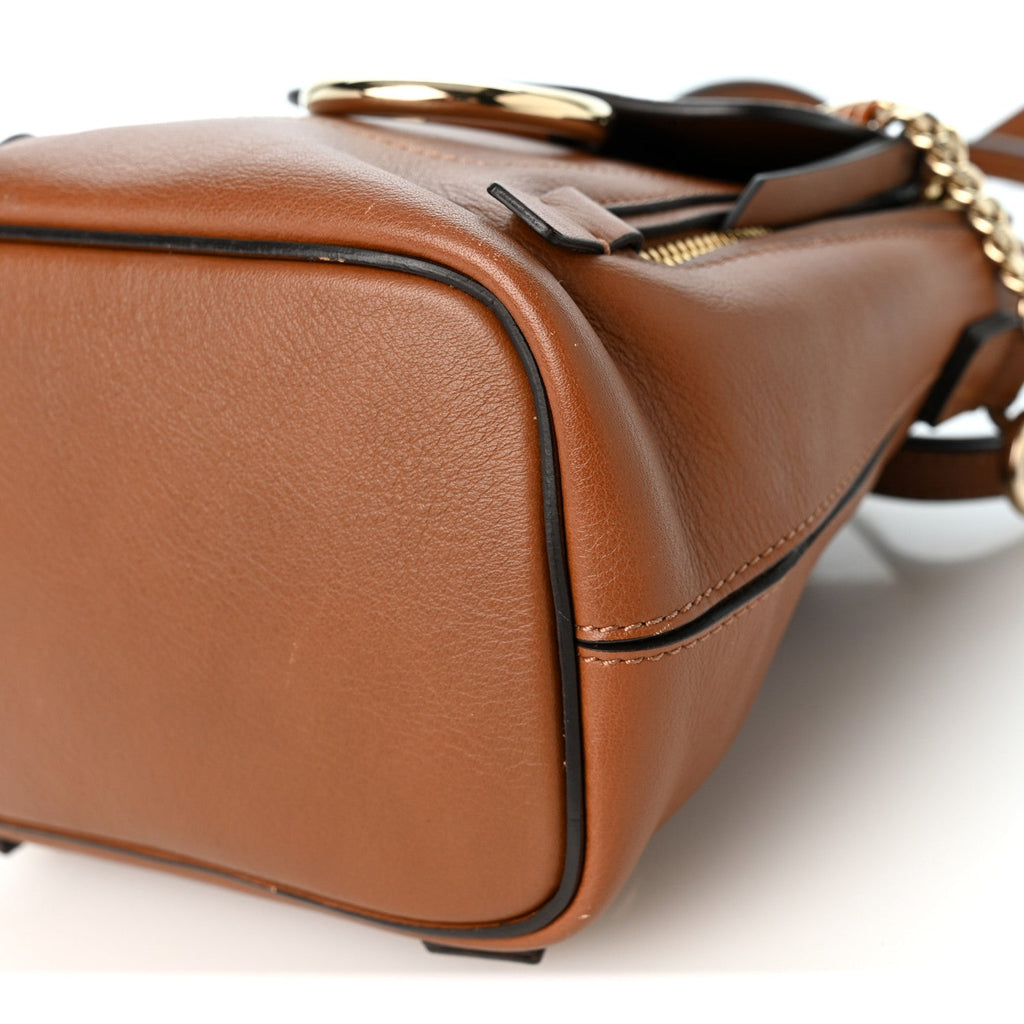 Suede Calfskin Mini Faye Backpack Tan