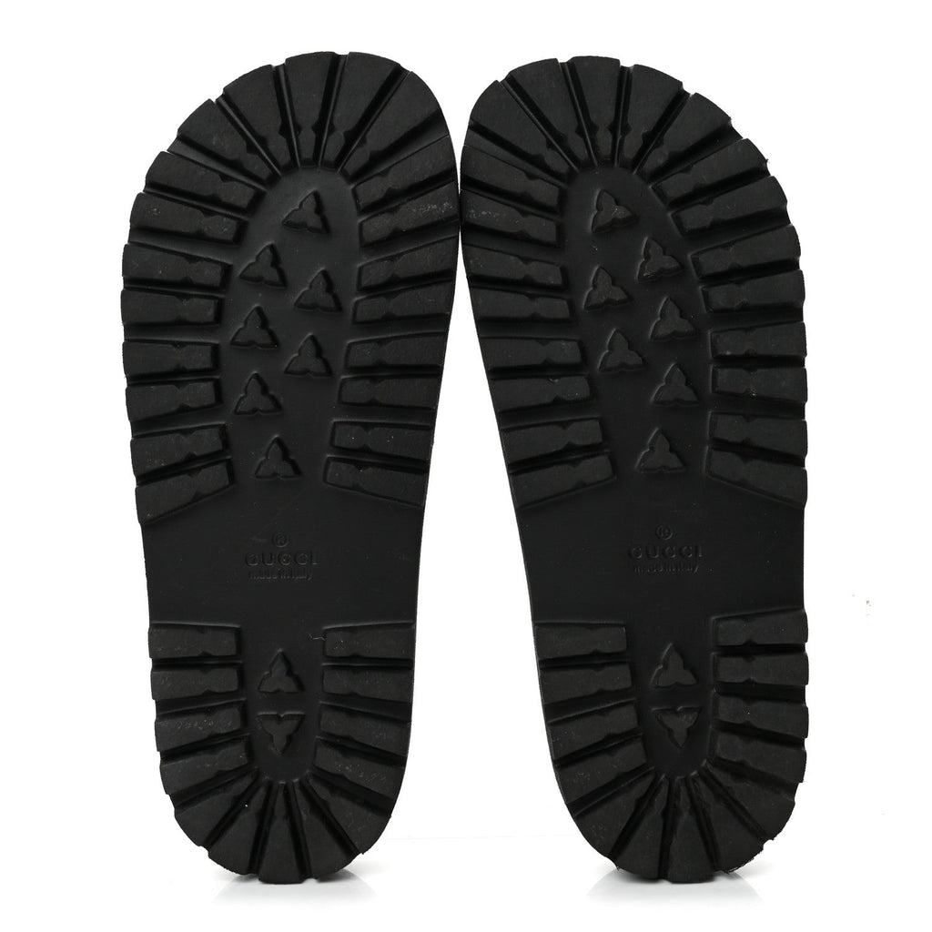 Rubber Web Mens Lug Sole Slide Sandals 6 Black Green Red