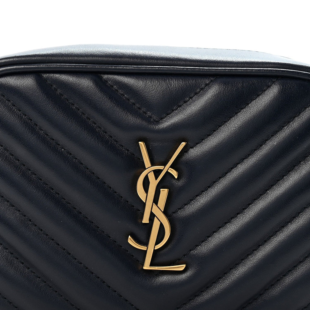 Calfskin Matelasse Monogram Lou Belt Bag Black Deep Marine