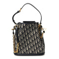 Oblique Calfskin Medium C'est Dior Bucket Bag Blue