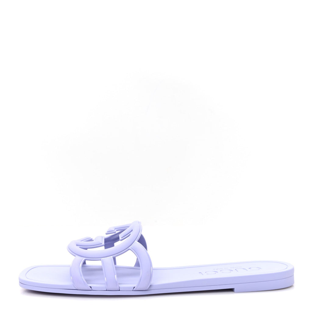 Rubber Interlocking G Womens Slide Sandals 40 Roger Glicine