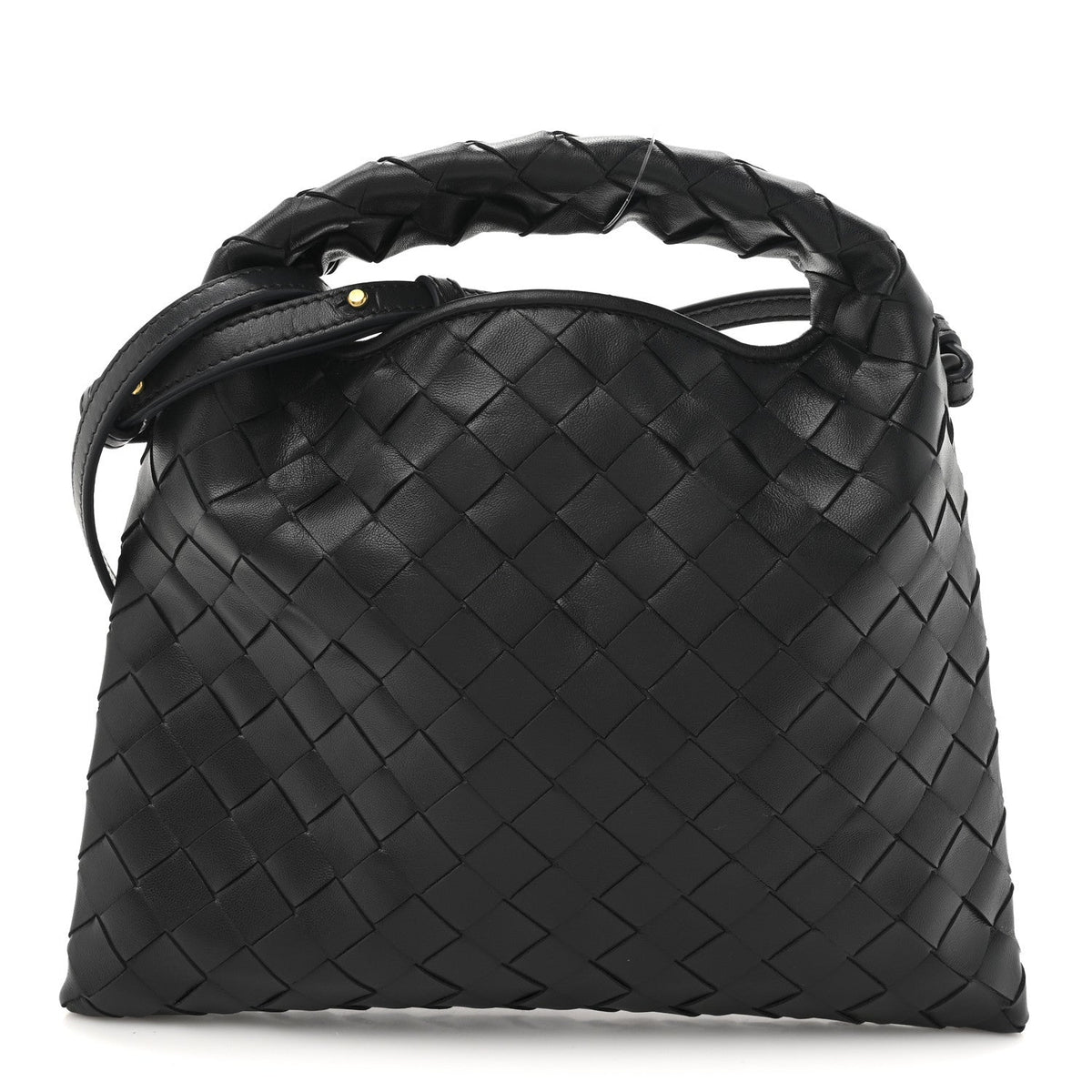 Calfskin Intrecciato Mini Hop Black
