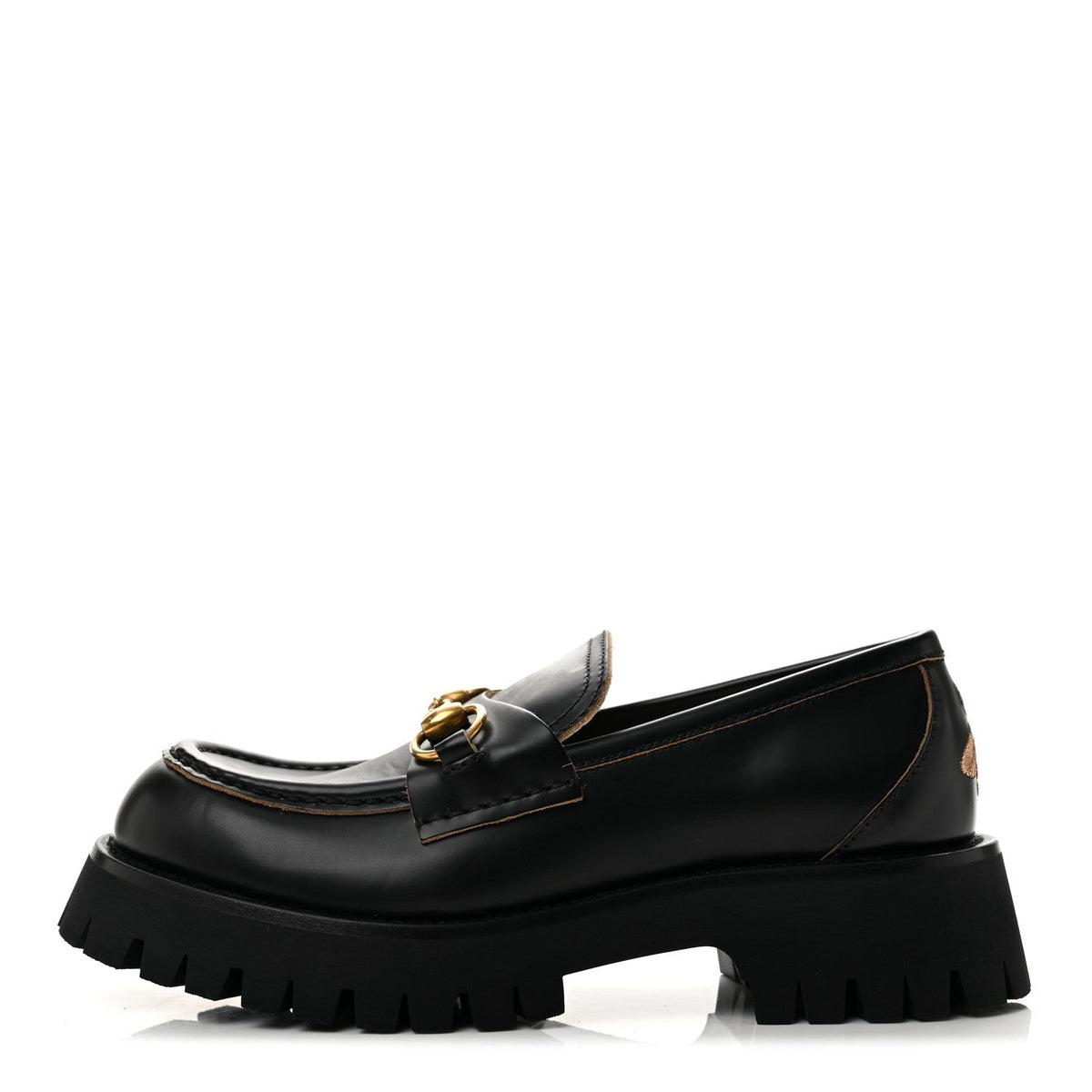 Cordovan Lux Womens Harald Horsebit 25mm Platform Loafers 37.5 Black