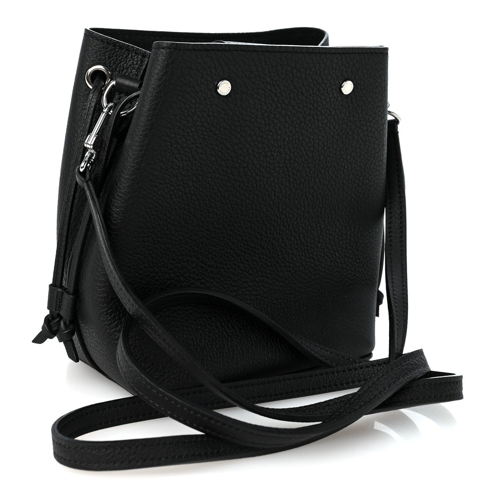 Calfskin Nano Lockme Bucket Black