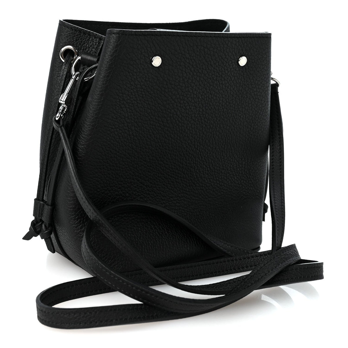 Calfskin Nano Lockme Bucket Black