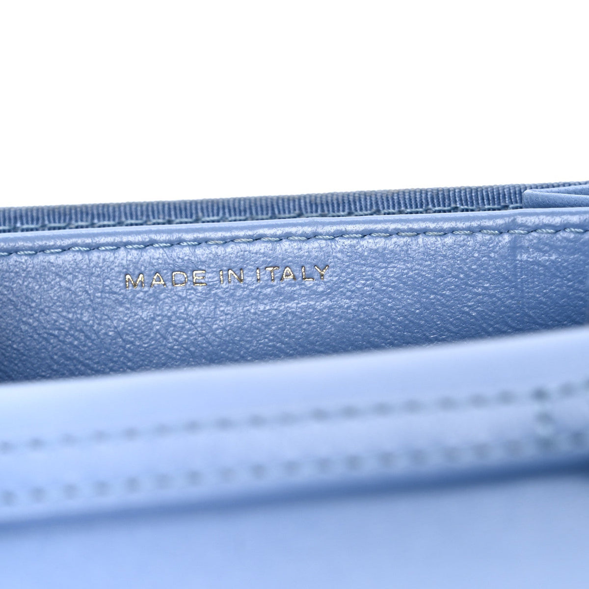 Lambskin Quilted Mini Chain Belt Bag Blue