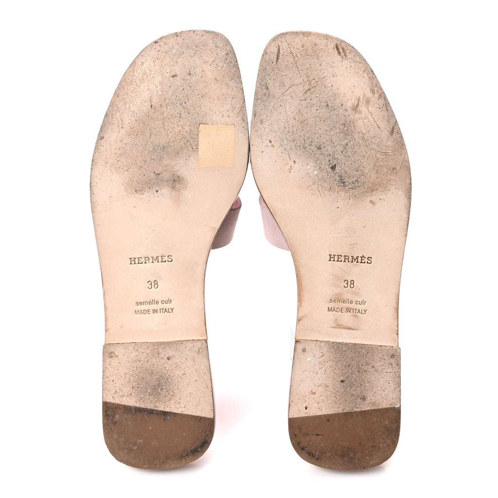 Suede Goatskin Oran Sandals 38 Rose Porcelaine