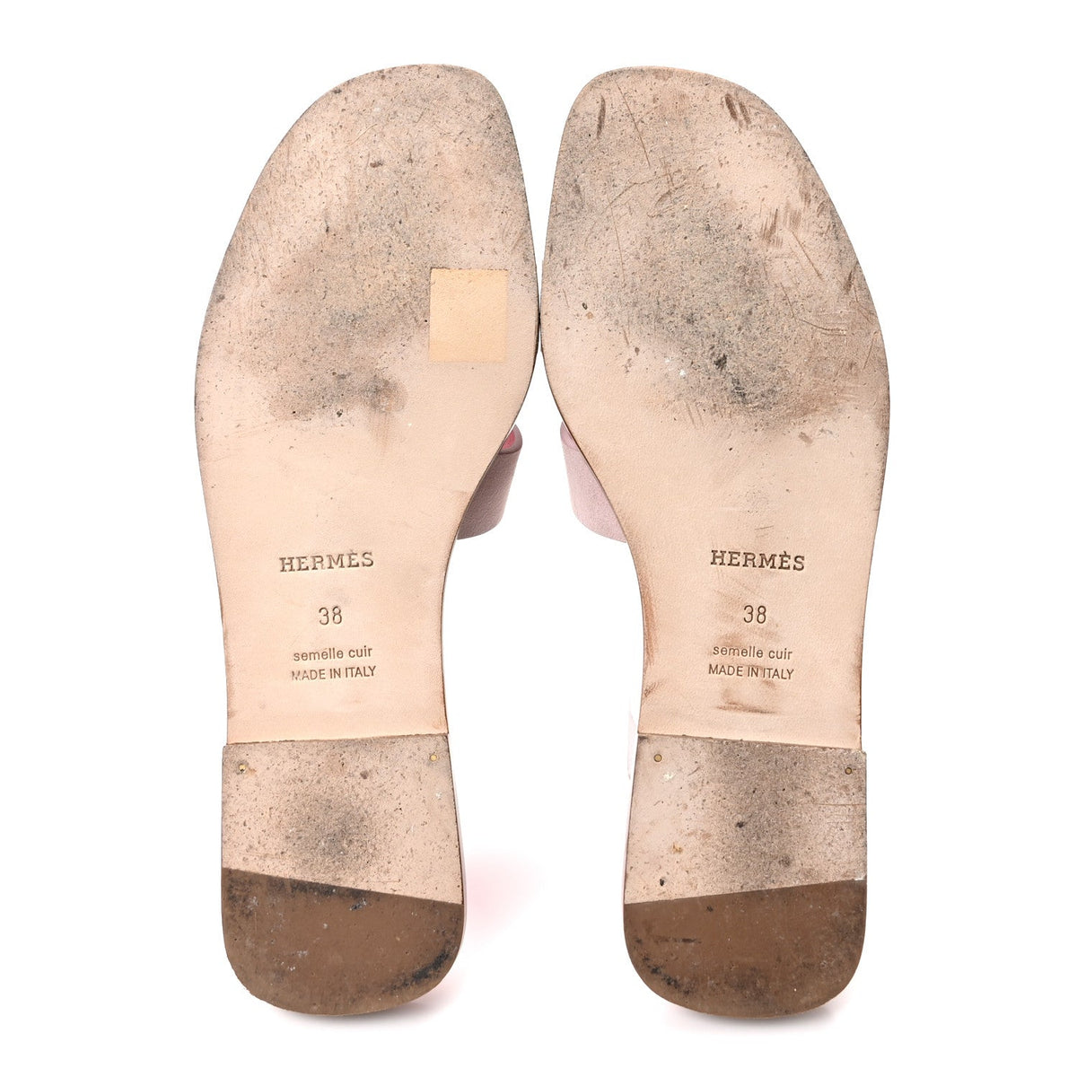 Suede Goatskin Oran Sandals 38 Rose Porcelaine