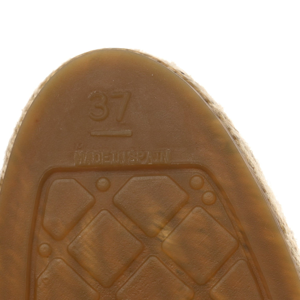 Lambskin CC Espadrilles 37 Beige Black