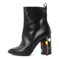 LV X YK Calfskin Monogram Silhouette Ankle Boots 38 Black