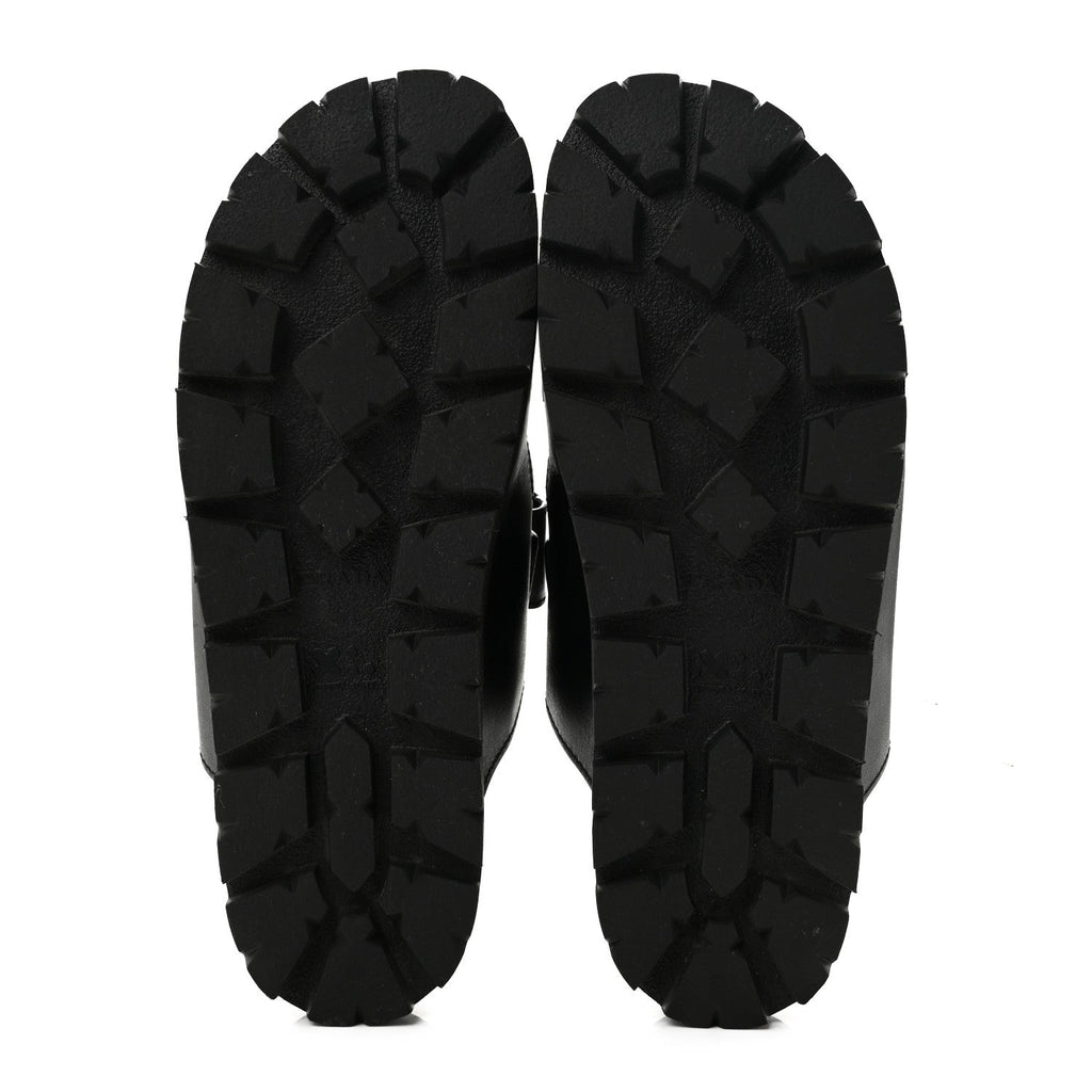 Vitello Sport Triangle Logo Mens Strap Sandals 11 Black