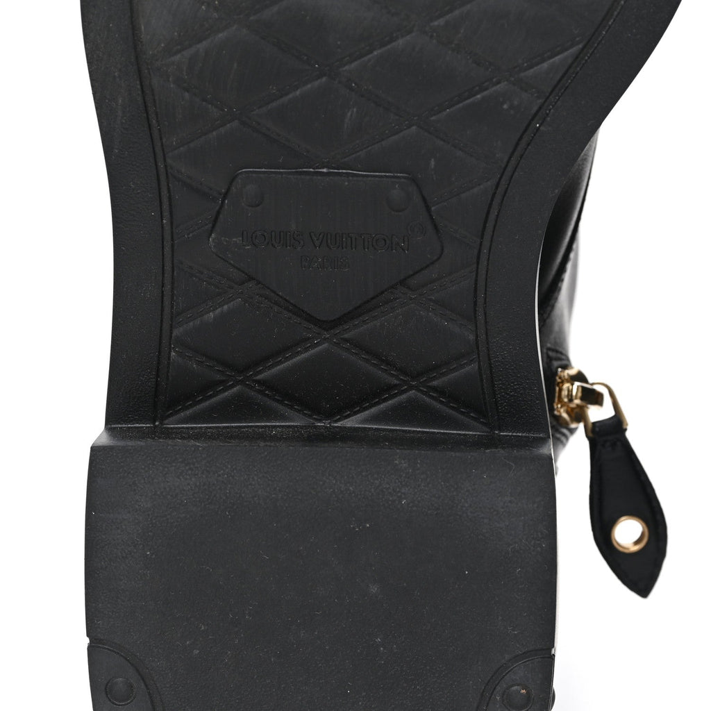 Calfskin Territory Flat Ranger Boots 38 Black