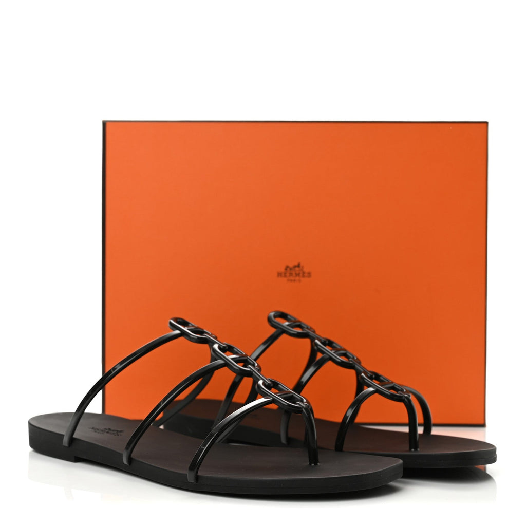 Rubber Womens Mykonos Sandals 40 Black
