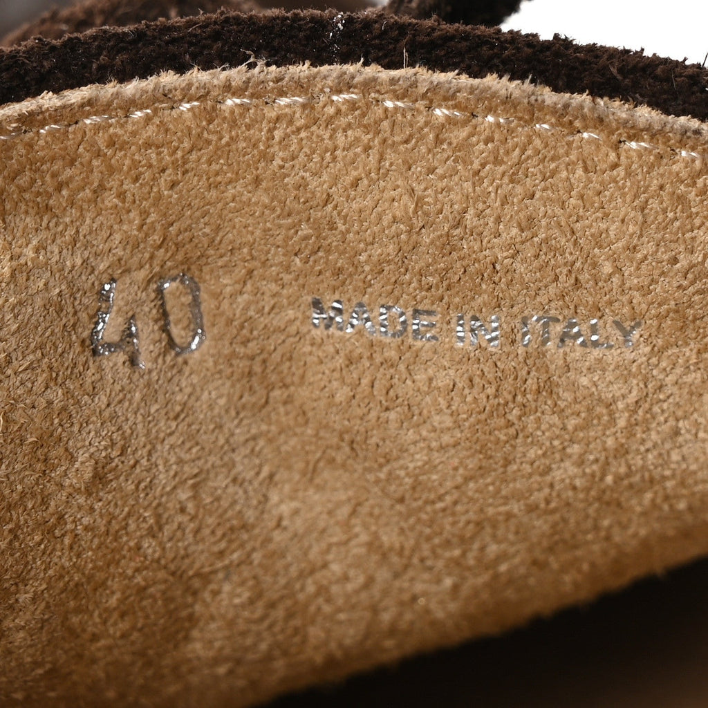 Scamosciato Nappa Aviator Woven Boat Shoes 40 Moro
