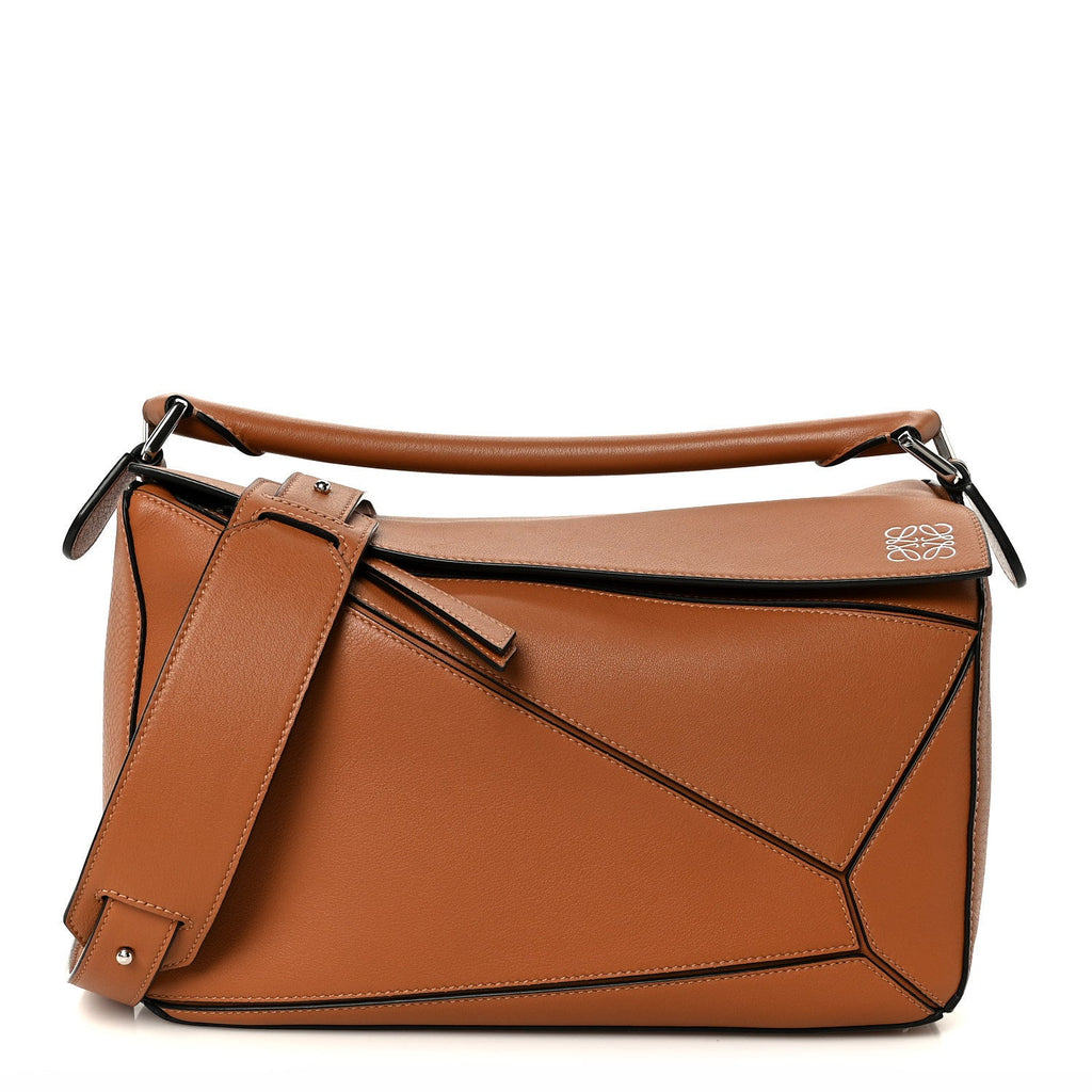 Calfskin Medium Puzzle Bag Tan