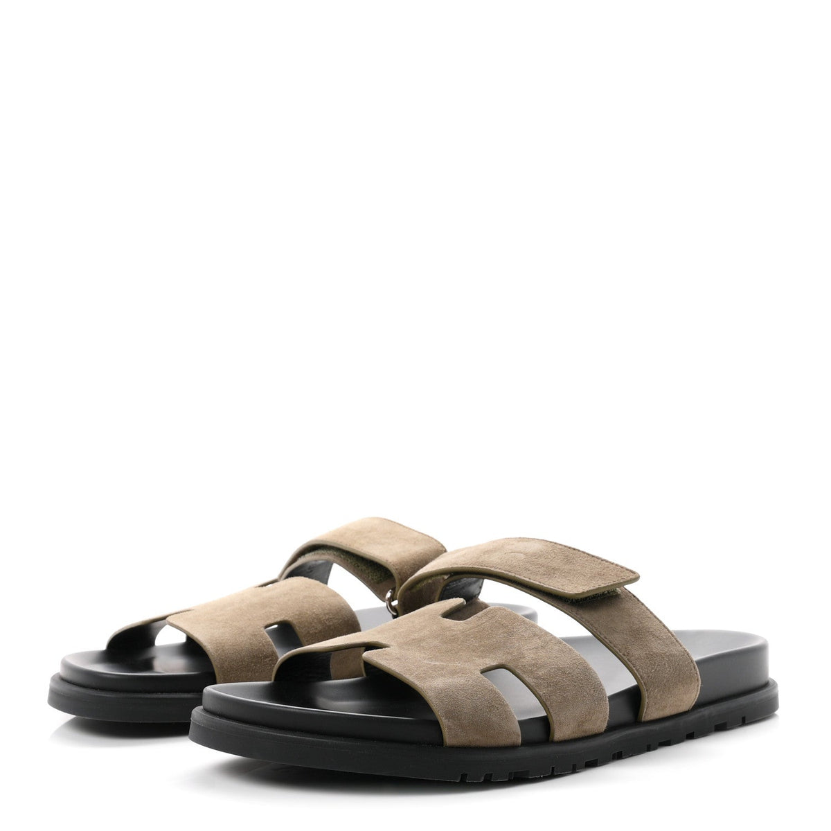 Suede Goatskin Mens Chypre Sandals 43.5 Vert Toundra