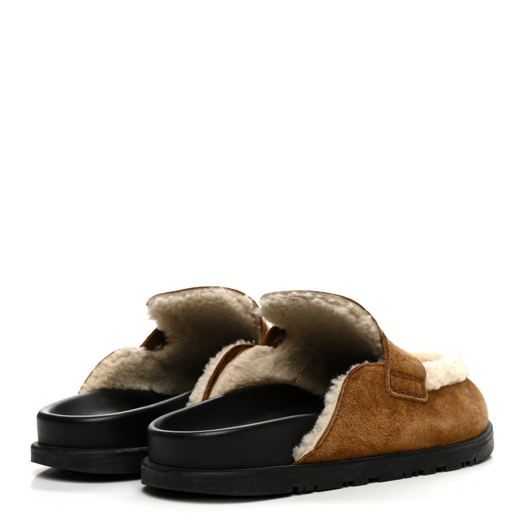 Suede Goatskin Shearling Go Mules 40 Brun Frume Ecru