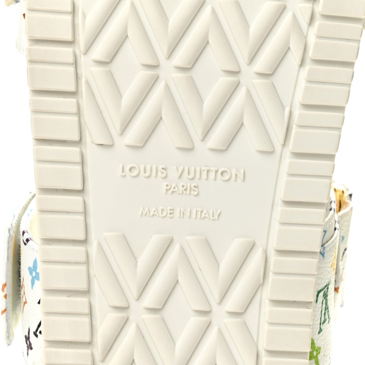 LV X TM Monogram Multicolor Bom Dia Comfort Mule Sandals 38 White