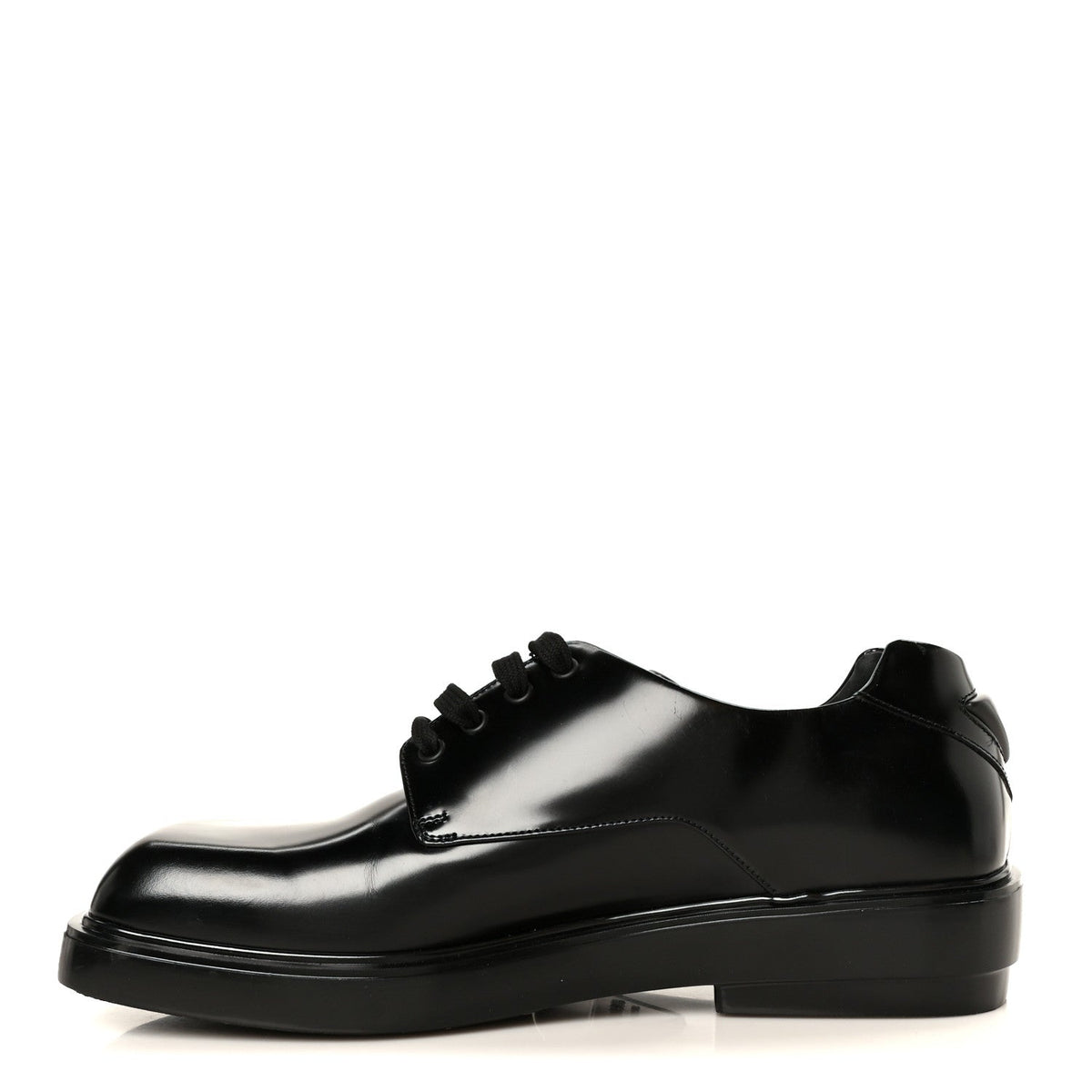 Spazzolato Square Toe Lace Up Derby 9 Black