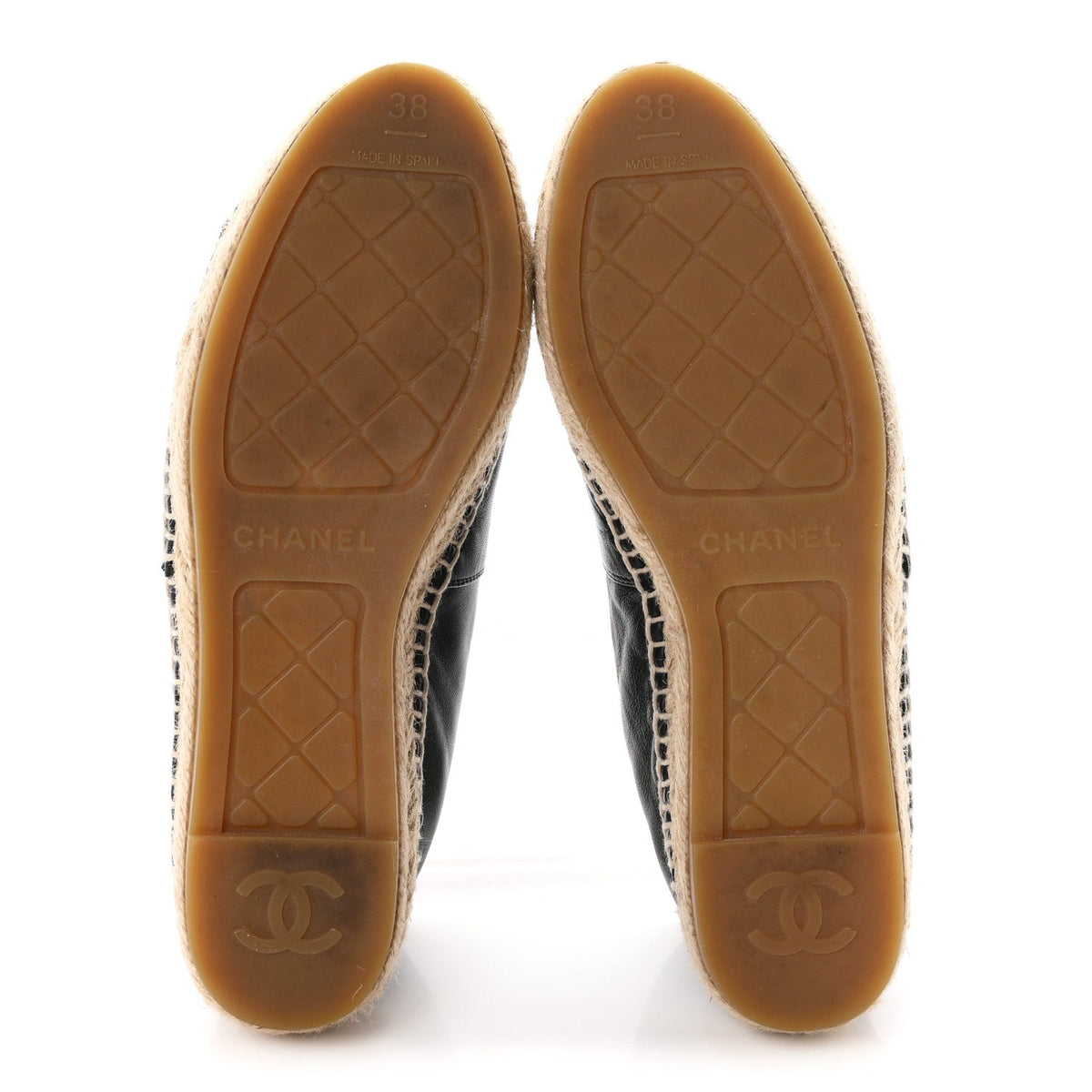 Lambskin CC Espadrilles 38 Black