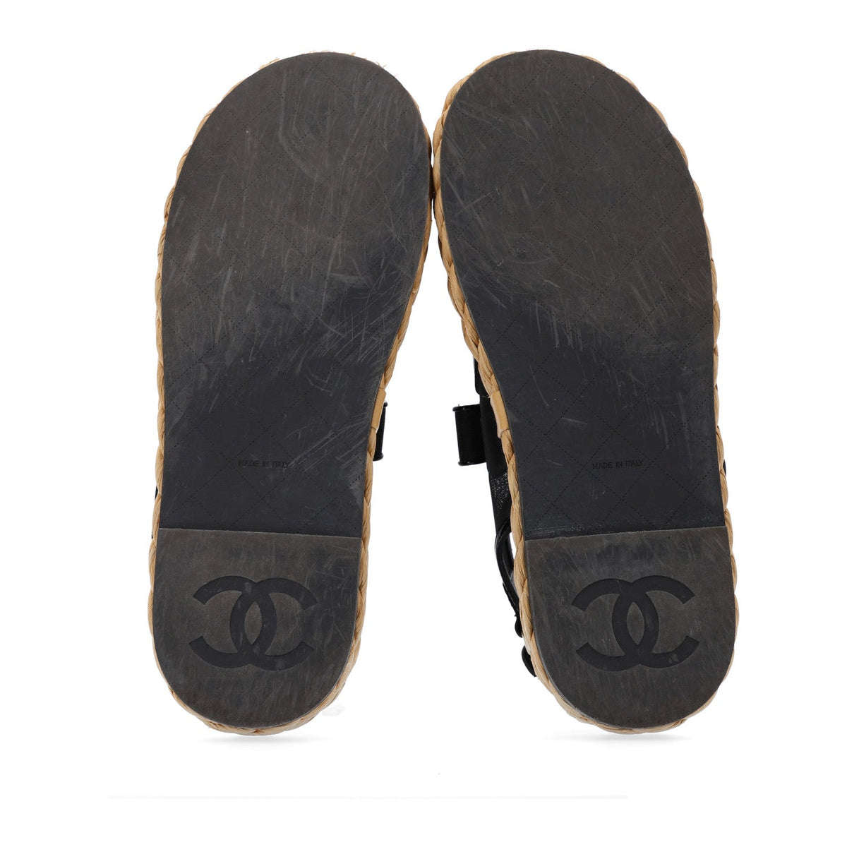 Mesh Patent Calfskin Velcro Dad Sandals 40.5 Black