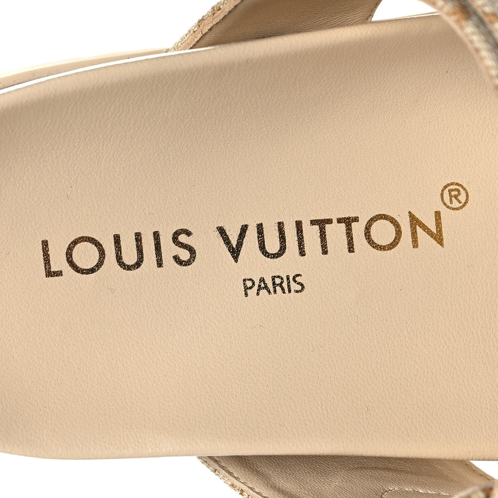 Monogram Lurex Bom Dia Flat Comfort Mules 40 Beige