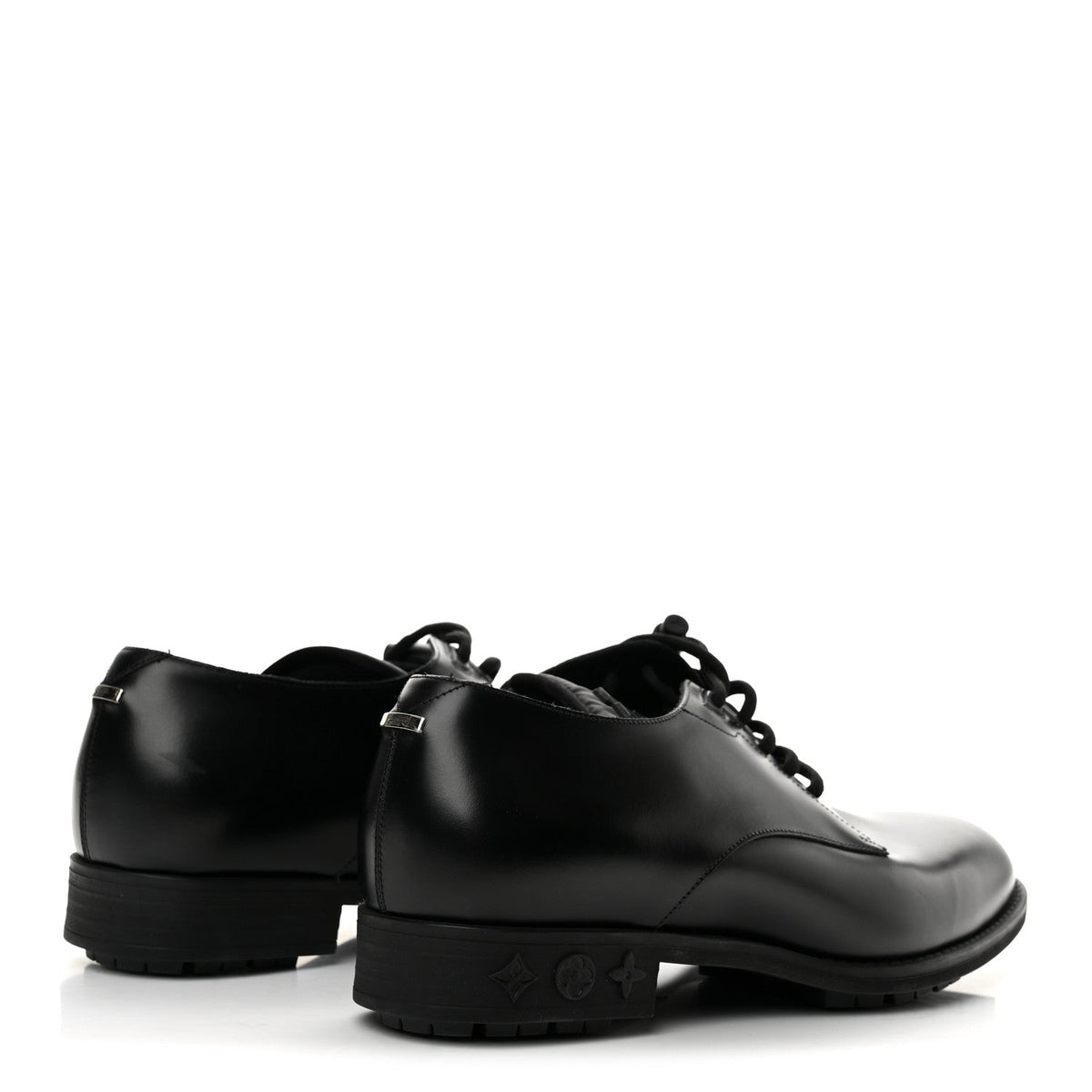 Calfskin Mens Formal Derby Shoes 6 Black