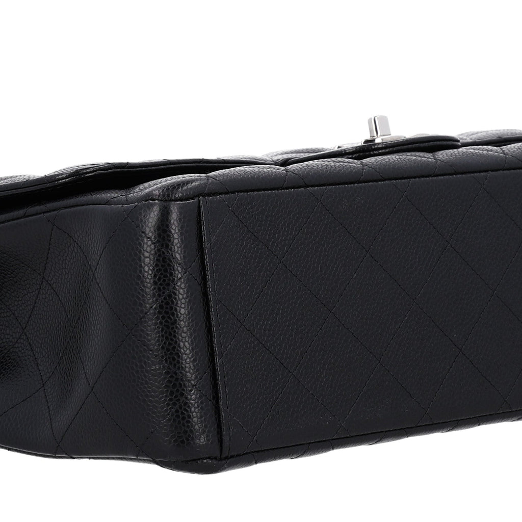 Caviar Quilted Maxi Double Flap Black