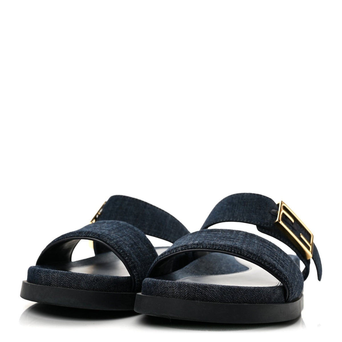 Denim FF Fendi Feel Sandals 38 Blue