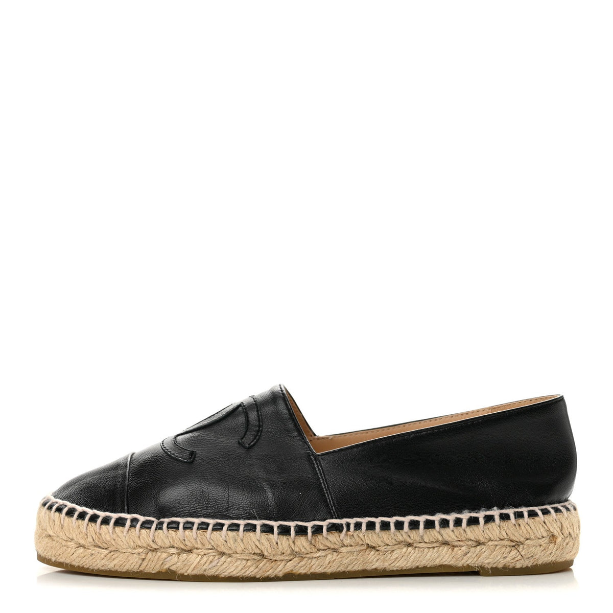 Lambskin CC Espadrilles 36 Black