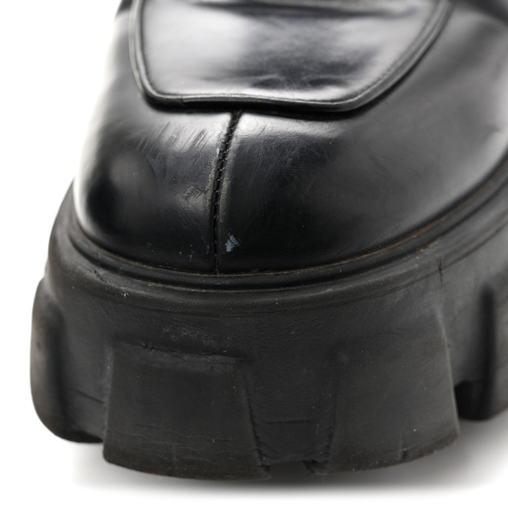 Spazzolato Rois Monolith 55mm Derby Loafers 38 Black
