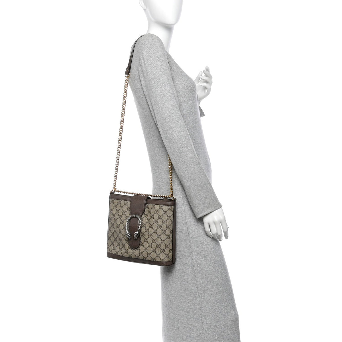 GG Supreme Monogram Medium Dionysus Bucket Bag Beige New Beige New Acero