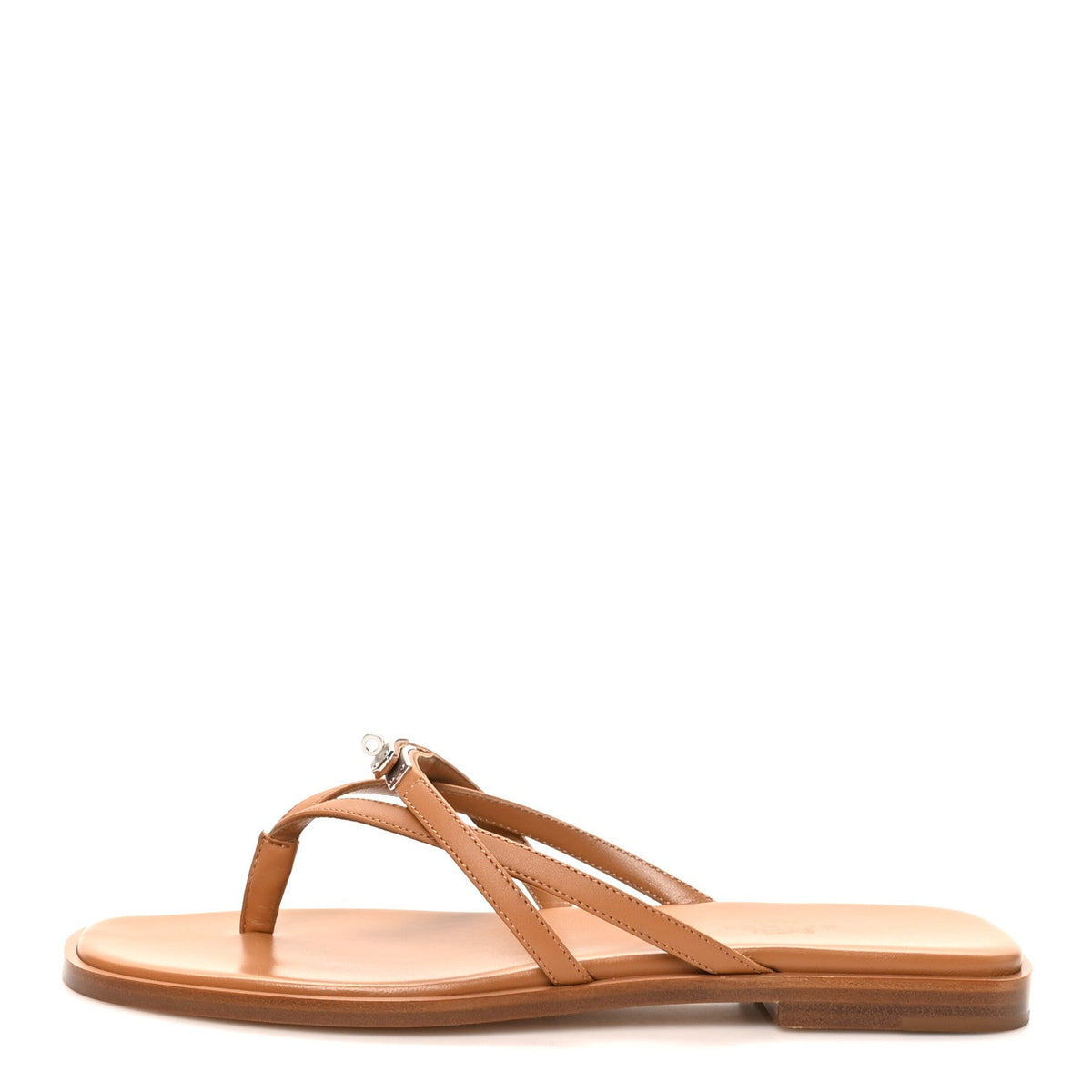 Calfskin Miss Sandals 37 Naturel