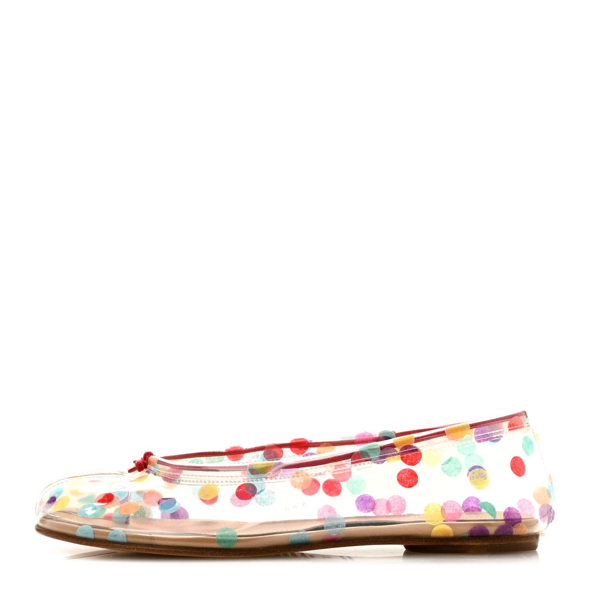 PVC Confetti Printed Tabi Ballerina Flats 37 Multicolor