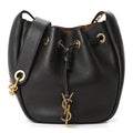 Calfskin Cassandre Supple Bucket Bag  Fondente Dark Cigar