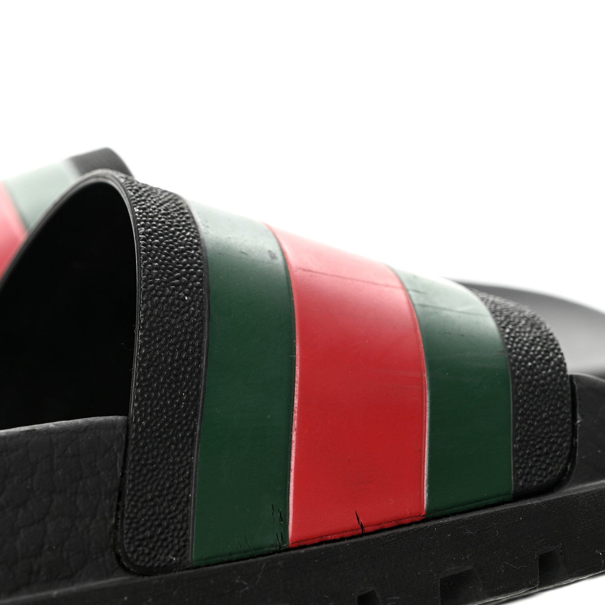 Rubber Web Mens Lug Sole Slide Sandals 6 Black Green Red