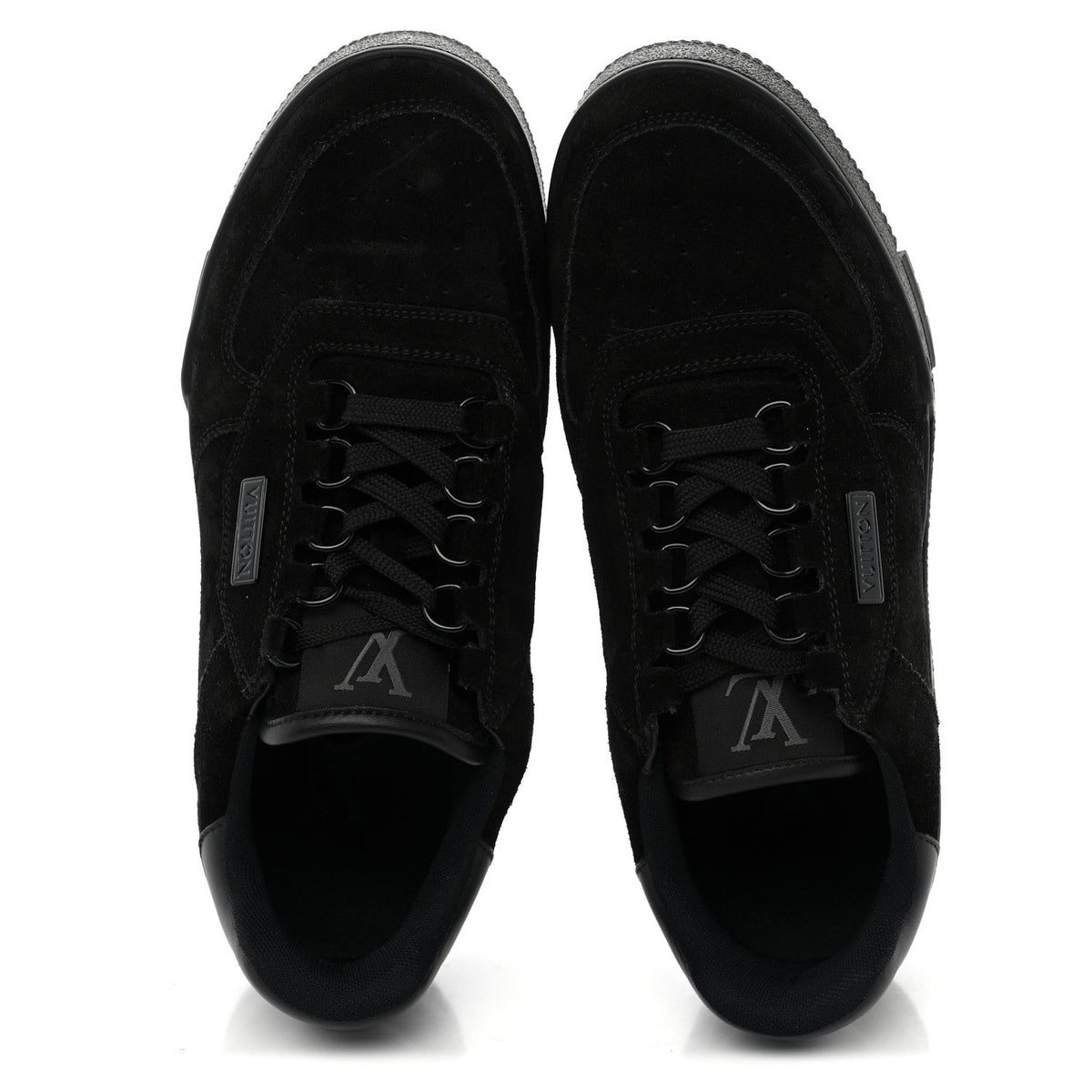 Suede Mens LV Trainer Sneakers 5.5 Black
