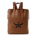 Lauretos Calfskin Medium Himmel Drawstring Backpack Cognac
