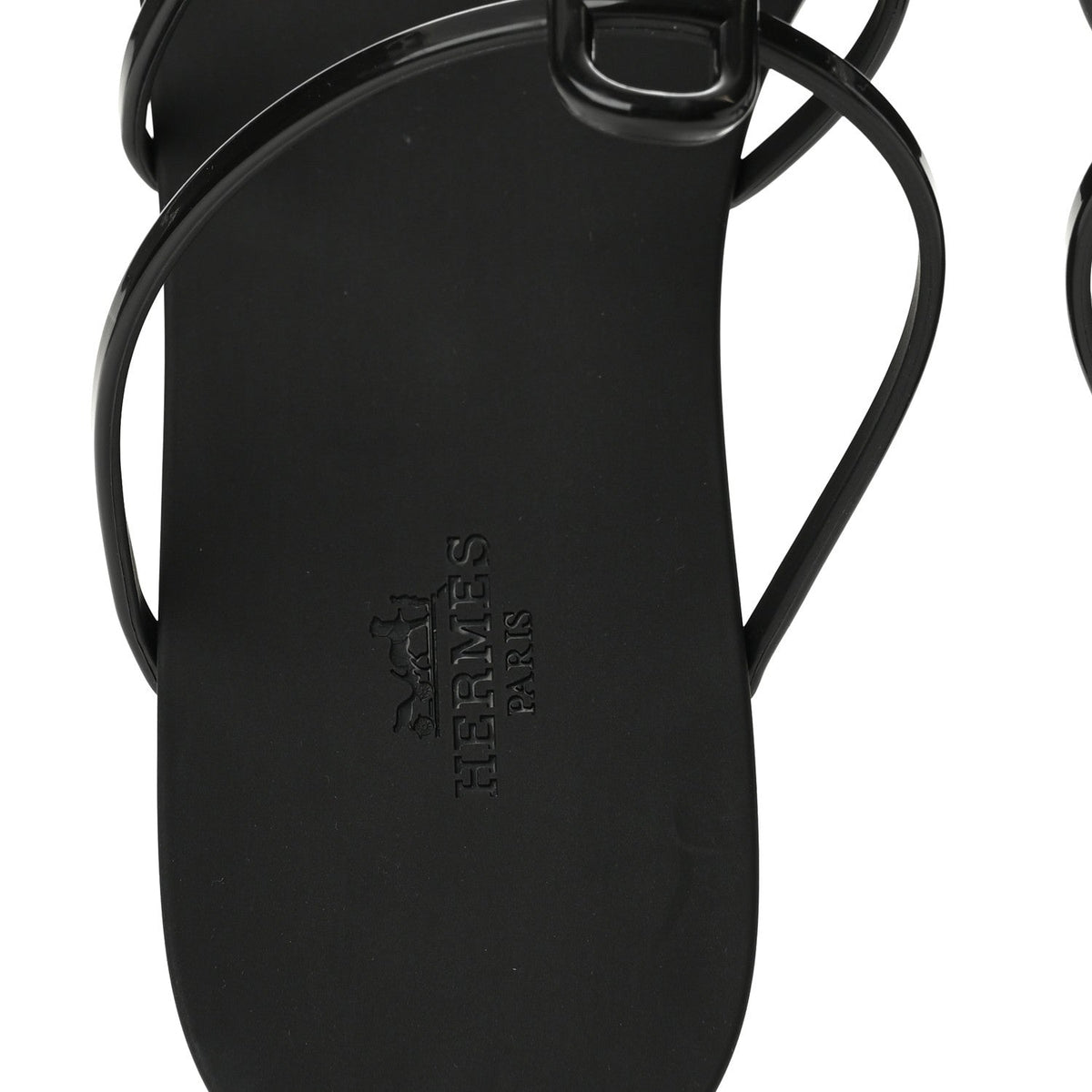 Rubber Womens Mykonos Sandals 40 Black
