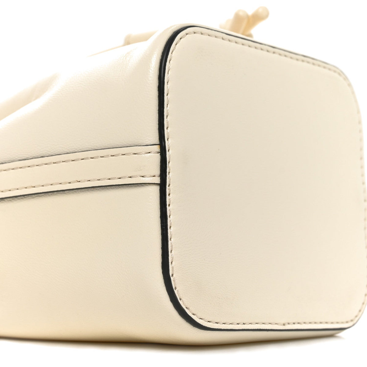 Nappa Mini VLogo Signature Bucket Bag Light Ivory