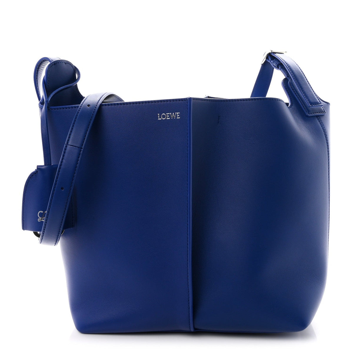Smooth Calfskin Medium Bilbao Bucket Bag Stellar Blue