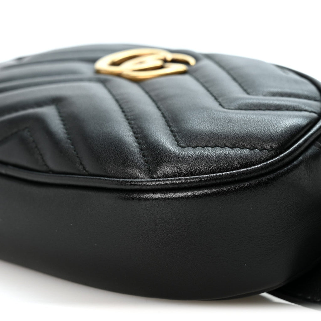 Calfskin Matelasse GG Marmont Belt Bag 75 30 Black