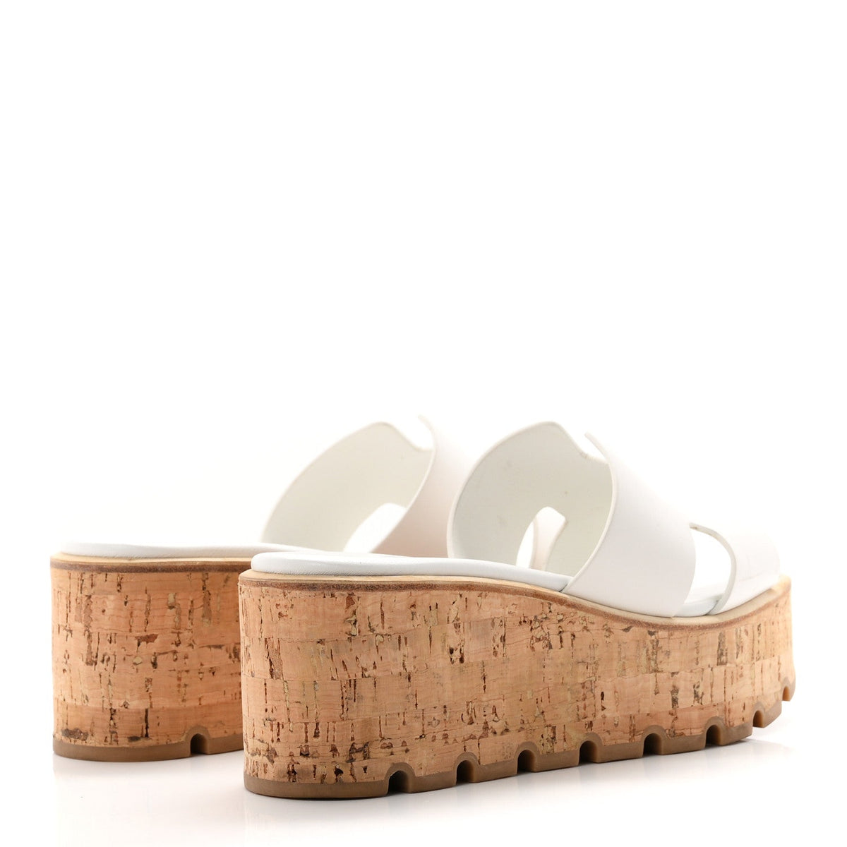 Calfskin Cork Eze 30 Sandals 37 White